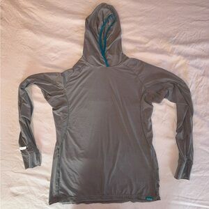 NRS Grey Silkweight Hooded Shirt